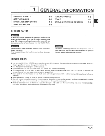 Honda  MOTO XR 600 Honda Enduro 600cc - ver. ENG, FR, DE. - pag. 535